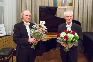 Alexei Orlovetsky and Juliusz Adamowski - 1223rd Liszt Evening. Wrocław, Music and Literature Club, 20.10.2016. <br> Photo by Andrzej Solnica.